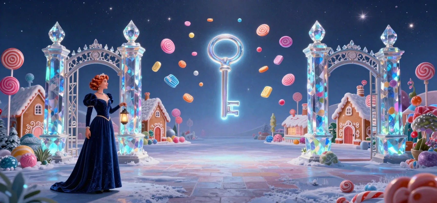 Yummy Wins Casino demo play and registration shown as two open fantasy paths