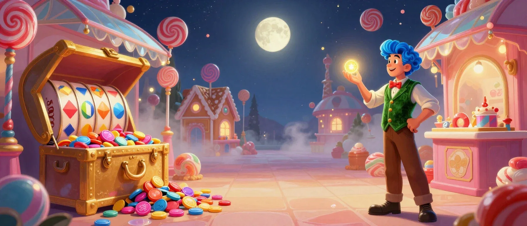 Yummy Wins Casino free spins beside colourful reels