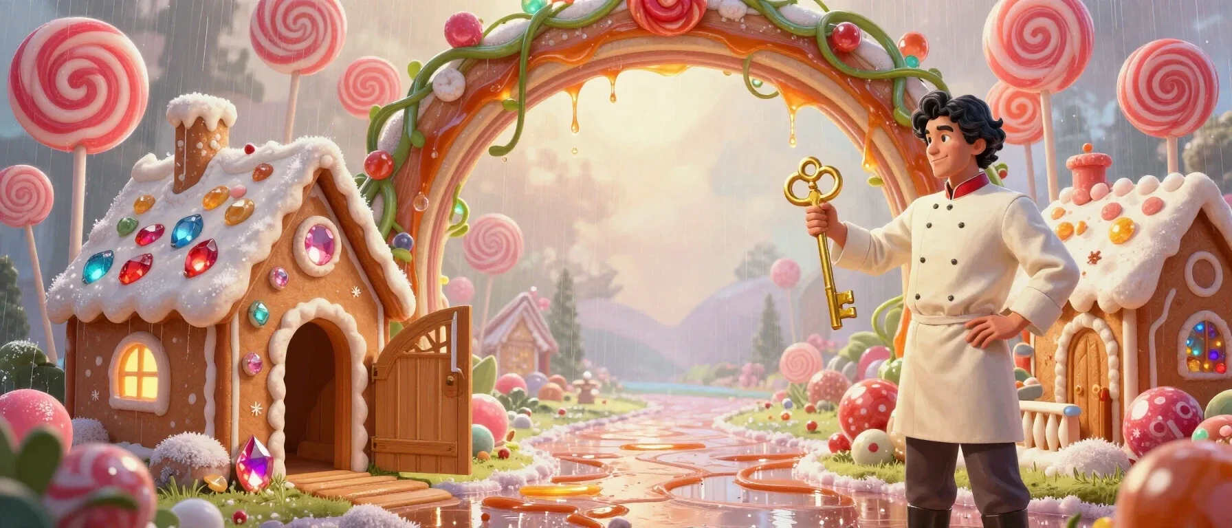 Yummy Wins Casino registration symbolised by a golden key and open gateway